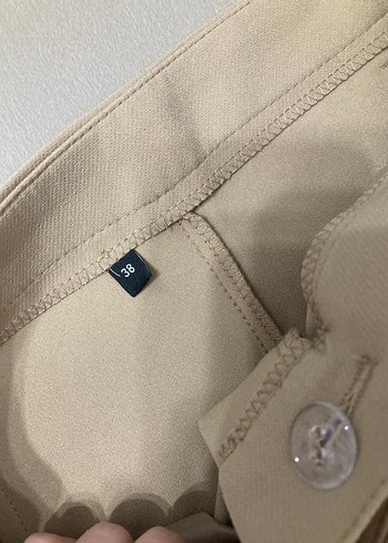 m Beden camel Renk Bej Kadın Midi Kumaş Pantolon