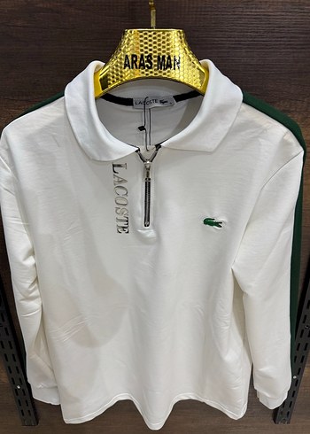 Lacoste Beyaz Uzun Kollu Polo Tişört
