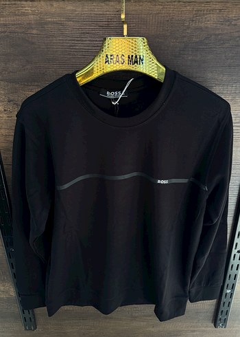 Siyah BOSS Erkek Uzun Kollu Sweatshirt