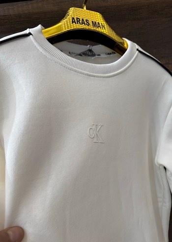 Calvin Klein Erkek Beyaz Rahat Kesim Sweatshirt