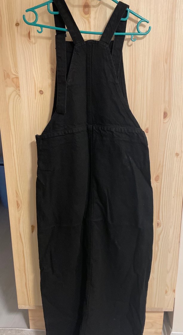 Kadın Siyah Midi Kemerli Kısa Tulum - Görsel 4