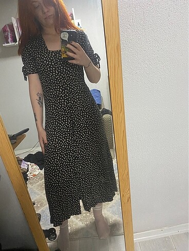 m Beden Zara midi elbise