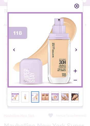 Maybelline Maybeline fondöten 118