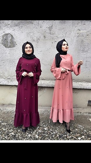 Pembe şık elbise