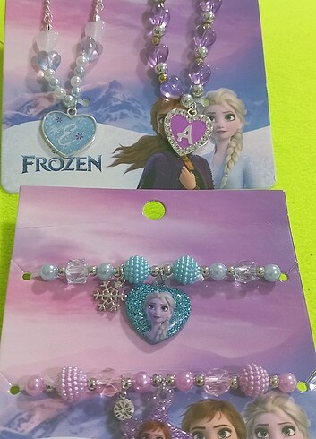 FROZEN 2adet kolye 2adet bileklik 