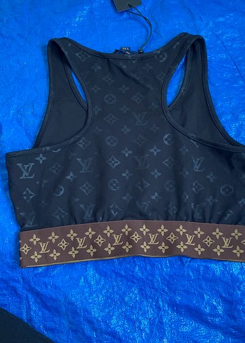 Siyah V Yaka Kadın Crop Top - Görsel 2