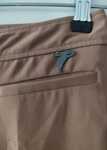 38 Beden Bej Midi Kadın Kumaş Pantolon