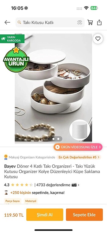 Takı kutusu sorunsuz