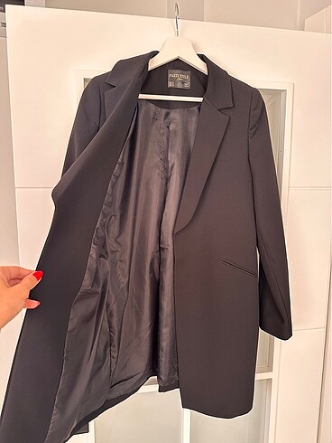 s Beden Siyah blazer ceket elbise