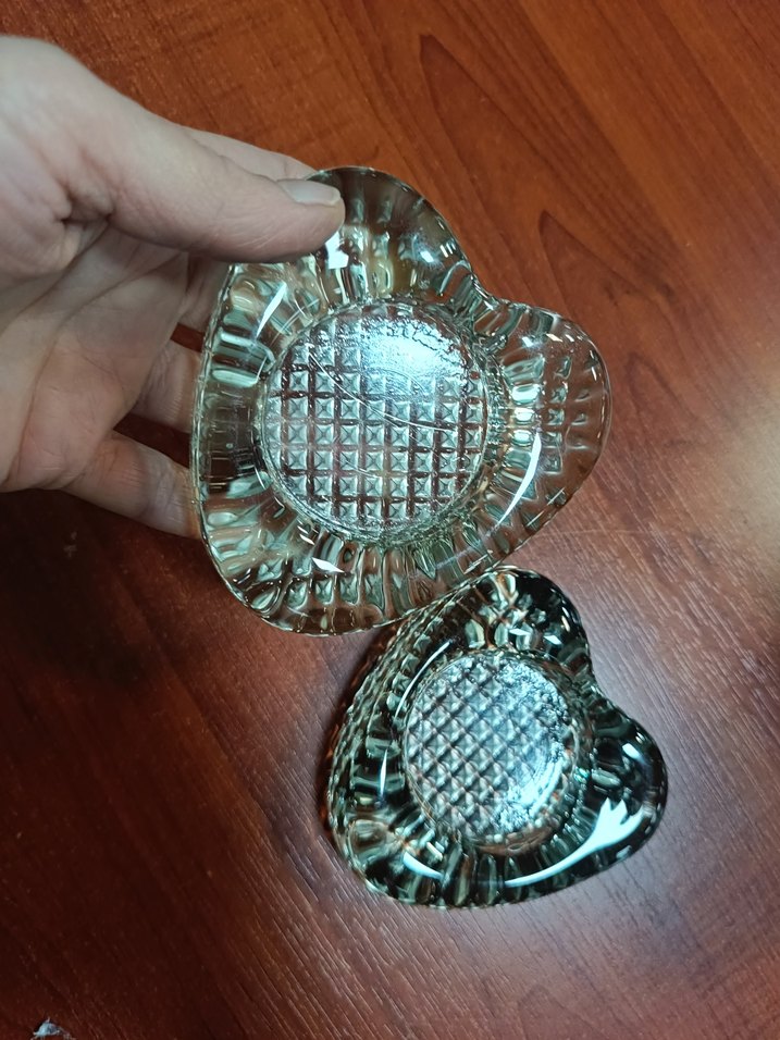 Vintage Yılan Desenli Parlak Kalp Tabak - Görsel 4