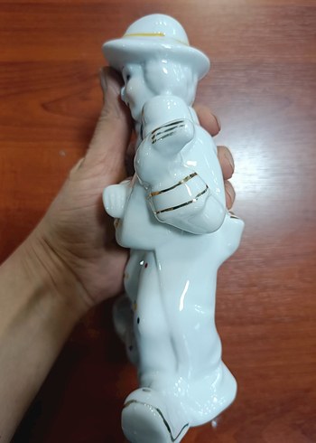 Rengarenk Puantiyeli Beyaz Seramik Palyaço Biblo - Görsel 3