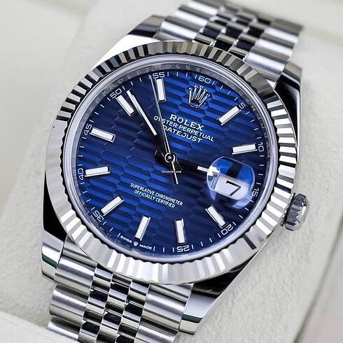 Rolex Rolex Datejust Jubile Fluted Motif Blue