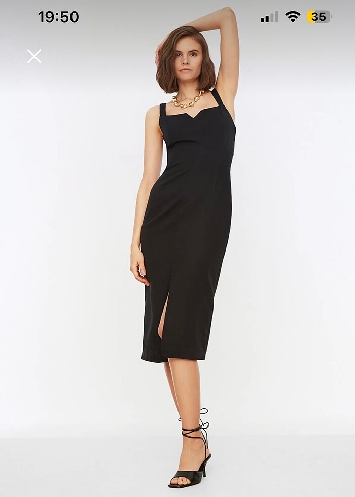 Kalp yaka elbise - Görsel 2