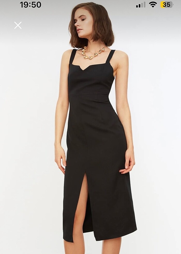 Kalp yaka elbise - Görsel 3