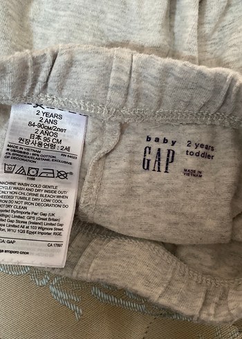 Gap Kız Çocuk Gri Nakışlı Pamuklu Rahat Tayt