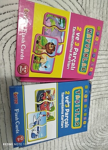Beden 2/5 yaş arası akıl zeka ince motor oyuncaklar ve kartlar