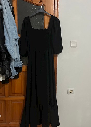 Siyah Uzun Salaş Gotik Elbise
