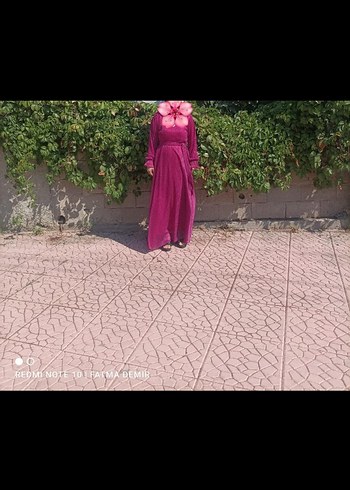 Abiye Pembe Drapeli Uzun Kol Elbise
