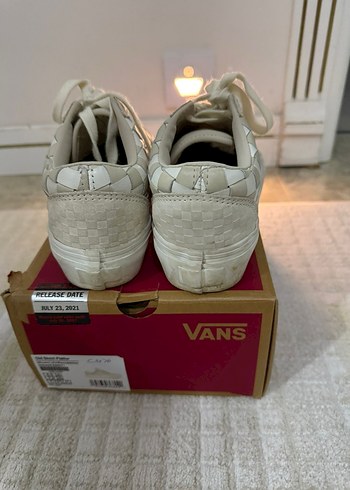 Vans Gri Beyaz Kadın platform Spor sneaker - Görsel 4
