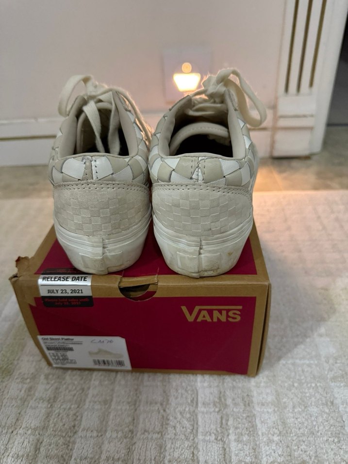 Vans Gri Beyaz Kadın platform Spor sneaker - Görsel 4