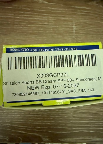 Beden Renk Shiseido Sports BB Krem SPF 50+ Parlak Ten