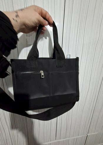 Siyah Minimalist Fermuarlı Kadın Çanta - Görsel 2