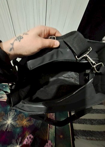 Siyah Minimalist Fermuarlı Kadın Çanta - Görsel 4