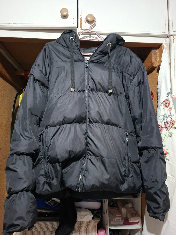 Gri Fermuarlı Kadın Kışlık Mont - Görsel 2