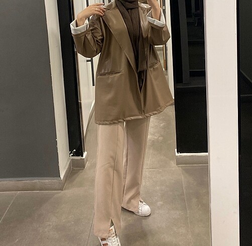 ceylan otantik deri blazer ceket