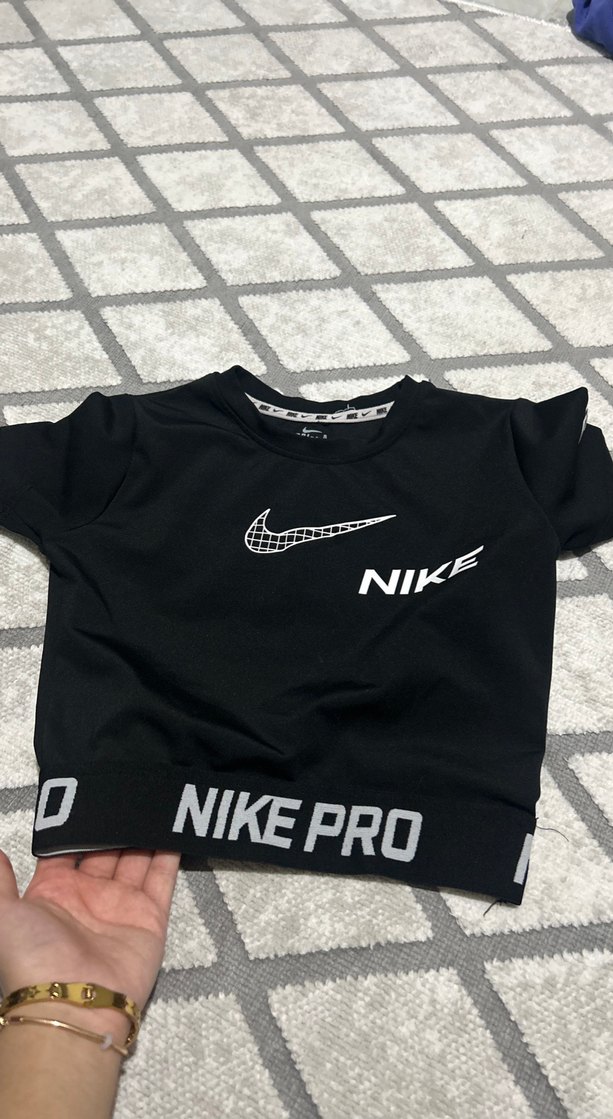 Siyah Nike Pro Baskılı Tişört - Görsel 4