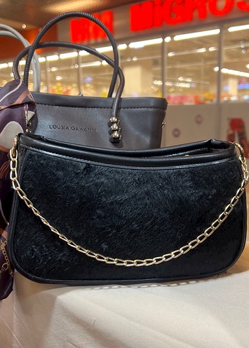 Süet Zincirli Kadın Çanta - Görsel 3