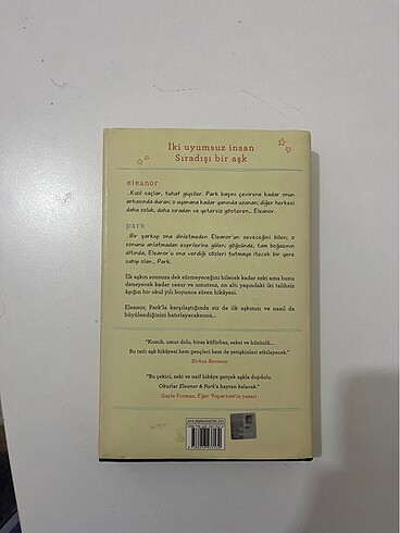 Eleanor&park roman ( bir kere okundu hasarsız)