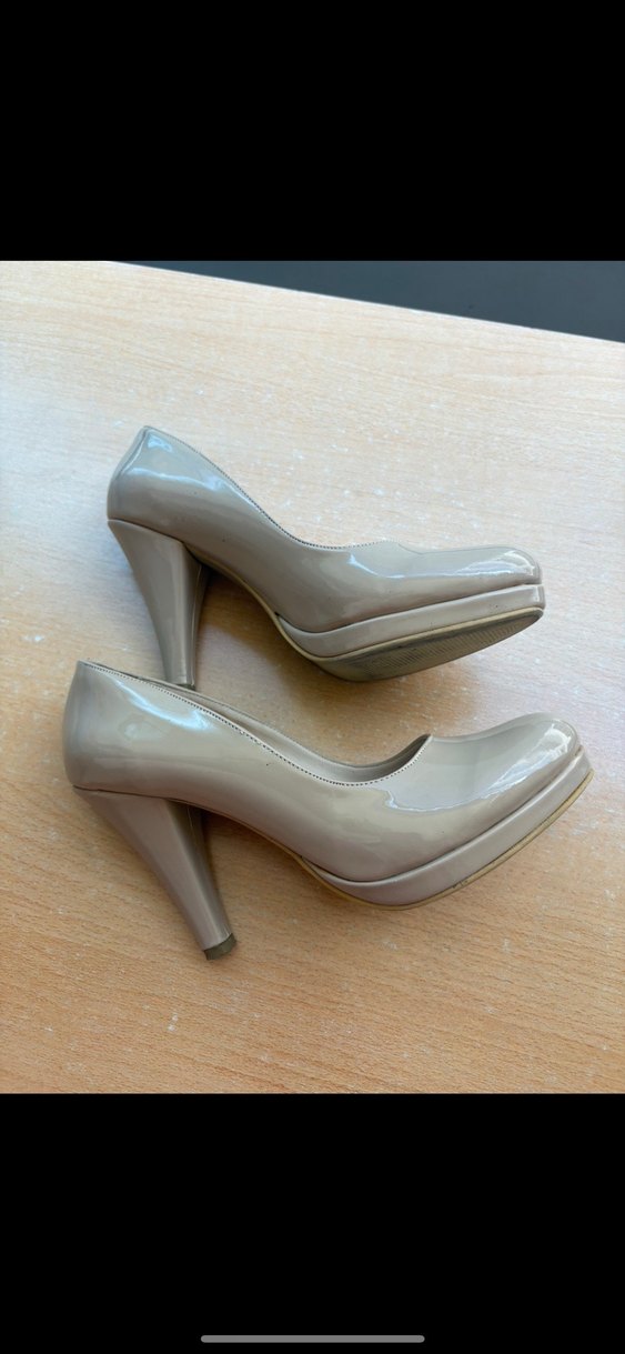 Bej Rugan Stiletto Topuklu Kadın Ayakkabı - Görsel 3