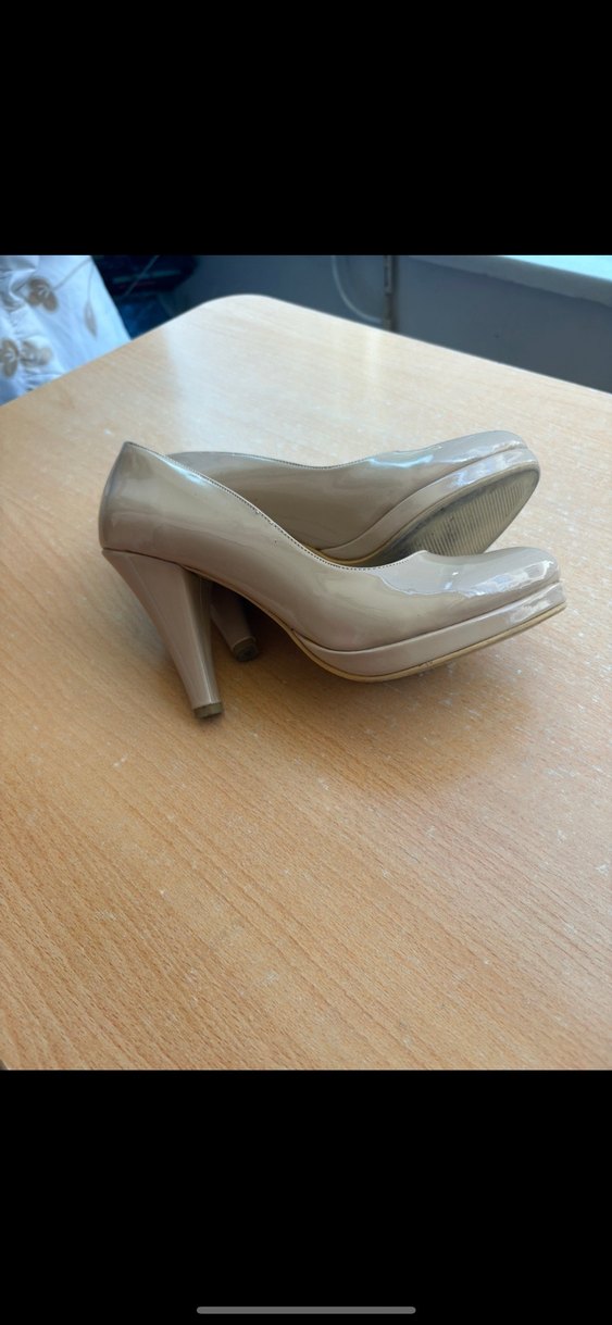 Bej Rugan Stiletto Topuklu Kadın Ayakkabı - Görsel 4