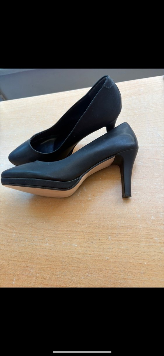 Polaris Siyah Minimalist Platform Topuklu Kadın Ayakkabı - Görsel 4