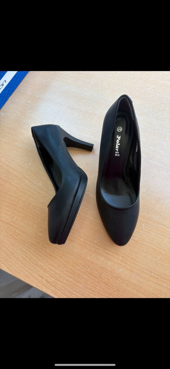 Kadın Siyah Minimalist platform Topuklu Ayakkabı - Görsel 2