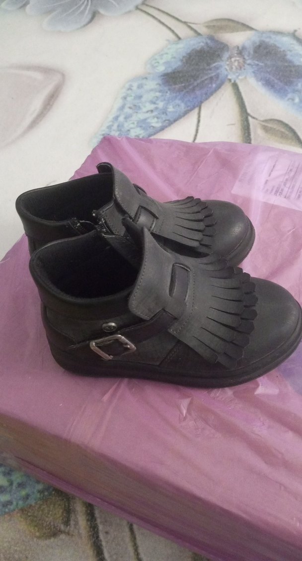 Kızlar için Siyah Fırfırlı Loafer Ayakkabı - Görsel 3