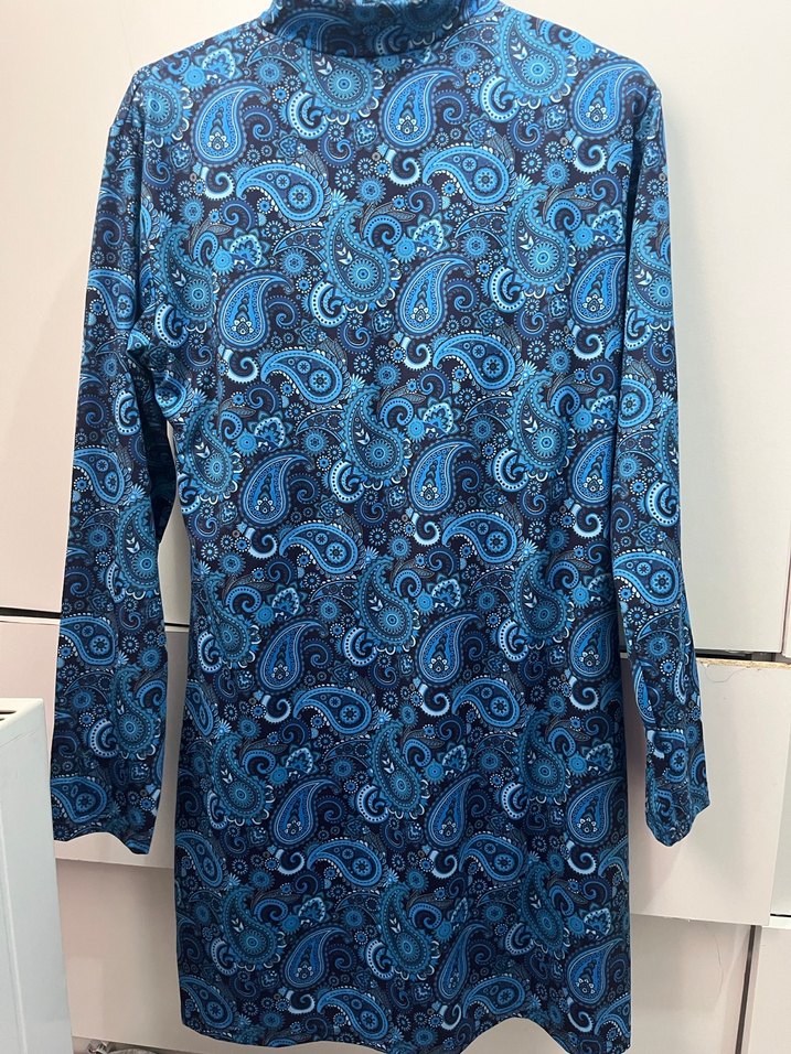 Mavi Desenli Tesettür haşema - Görsel 2