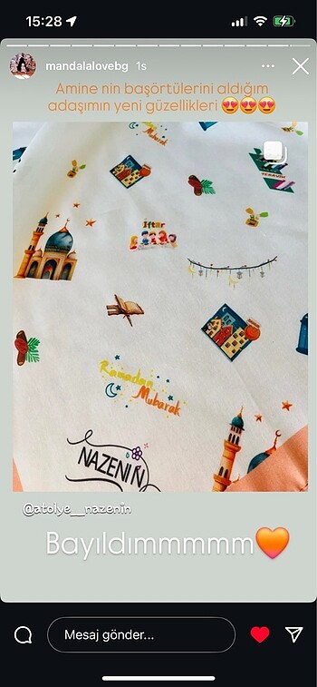 Diğer Ramazan temalı çocuk başörtüsü