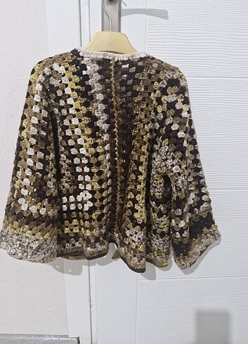 El örgüsü üçgen hırka - Görsel 5