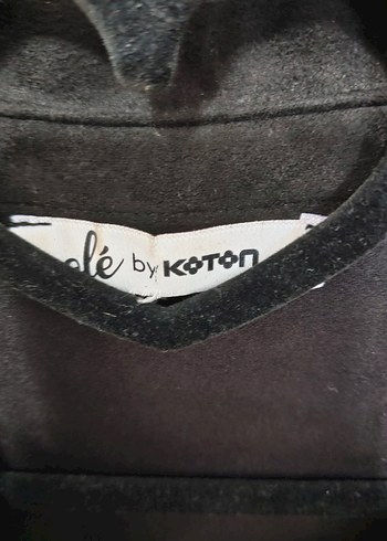 Düğmeli Siyah Süet Kadın Ceket - Görsel 4