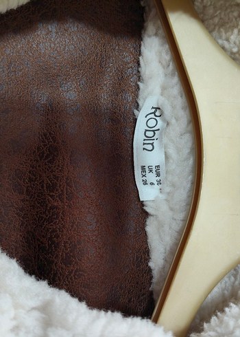 Kahverengi Deri ve Kürklü Kadın Ceket - Görsel 2