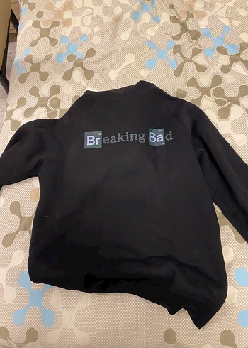 Trendyol & Milla Breakin bad yazılı siyah kapüşonlu sweatshirt