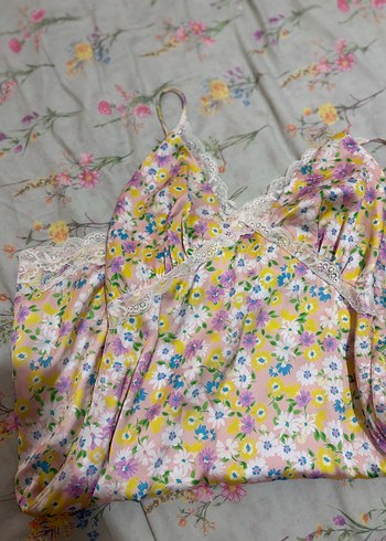 Bershka Çiçek Desenli Bohem Mini Elbise