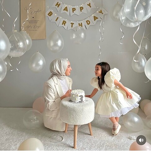 24-36 Ay Beden beyaz Renk Çocuk elbise
