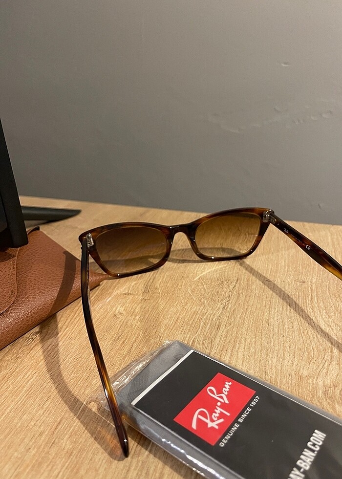 Rayban cateye kahverengi gözlük - Görsel 4