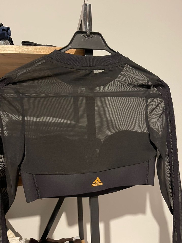 adidas x IVY PARK Siyah Mesh Crop Top - Görsel 4
