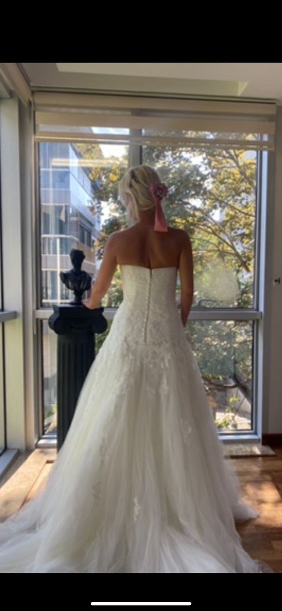 Modern Klasik Straplez A Kesim Gelinlik - Görsel 2