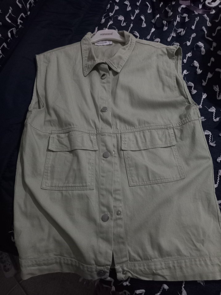 Kadın Haki  Midi Yelek - Görsel 2