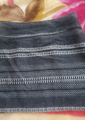 Gri Desenli  etek - Görsel 3